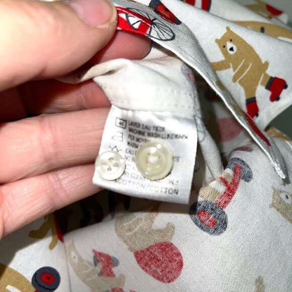 The Sharkey’s Gallery Button Up Shirt Mens Size XL Pure Cotton Circus Bear Print - Picture 8 of 10